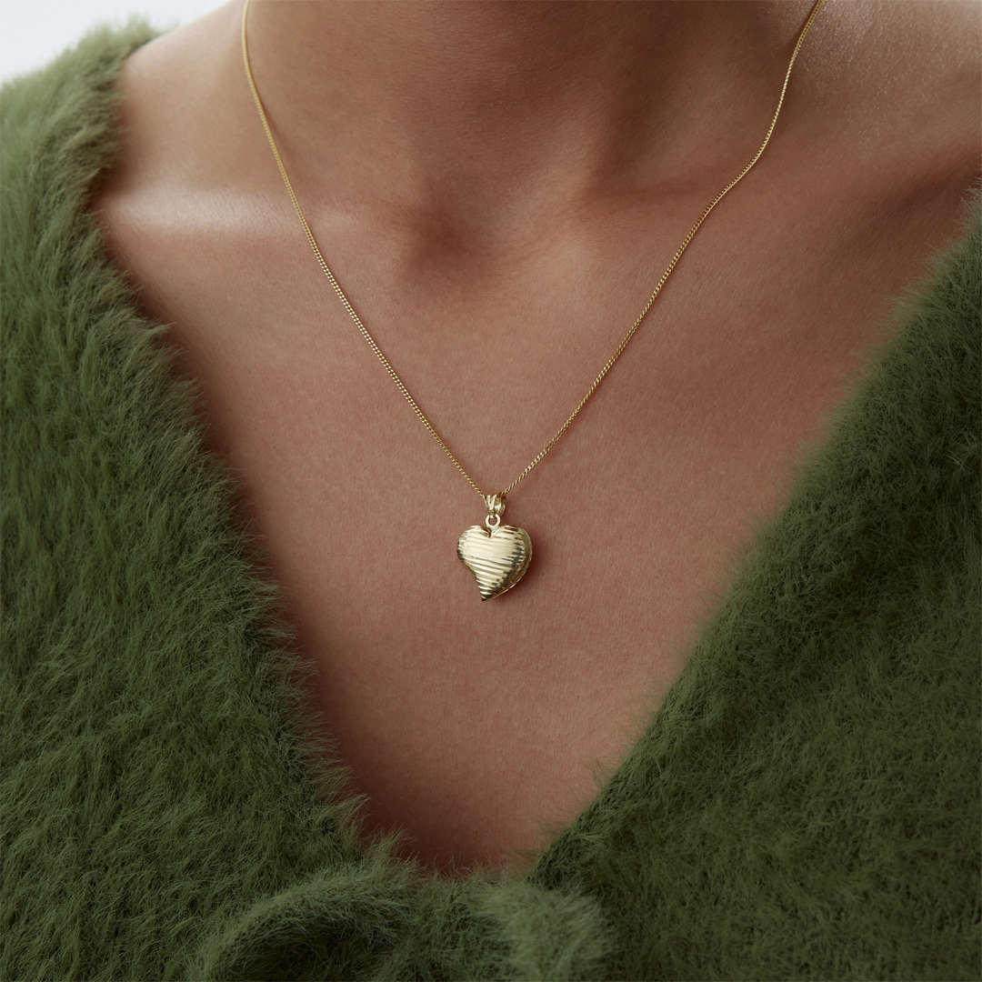 Parmak İzi Kalp Kolye - 1