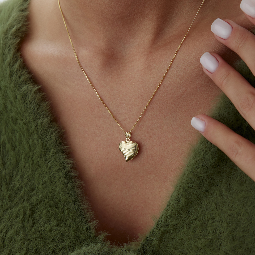 Parmak İzi Kalp Kolye - 4