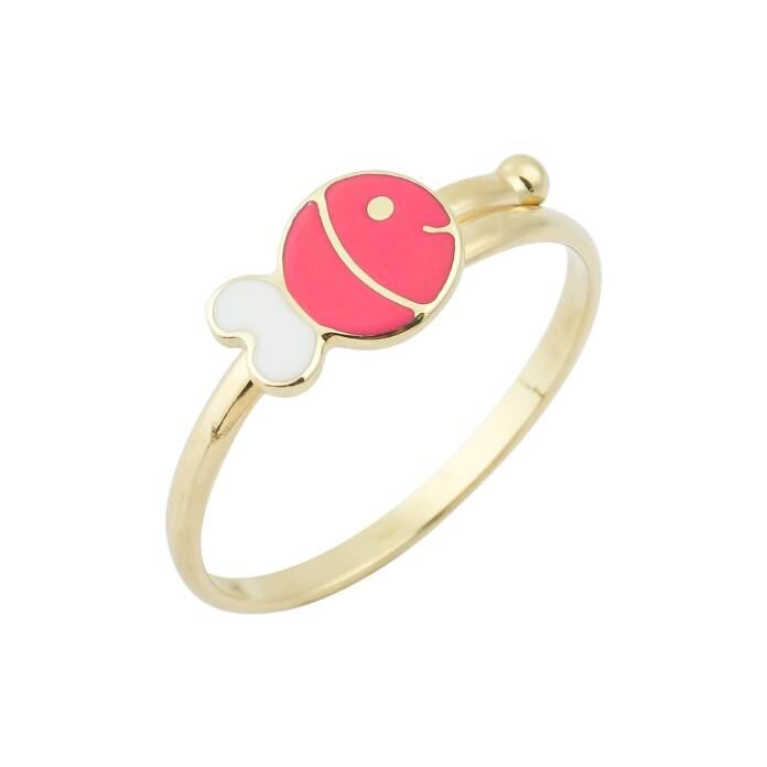 Pembe Balıklı Çocuk Yüzüğü - 1