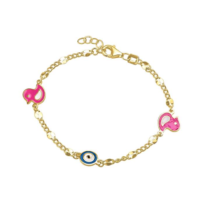 Pembe Civcivli Çocuk Bilekliği - 1