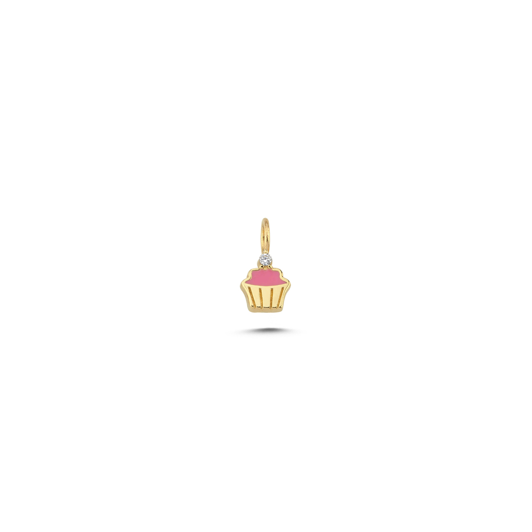 Pembe Cupcake Charm - 1