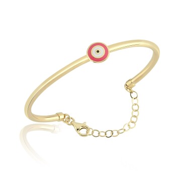 Pembe Göz Figürlü Çocuk Kelepçesi - Melike