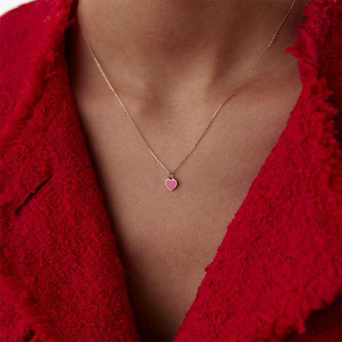 Pembe Kalp Kolye - Alen (1)