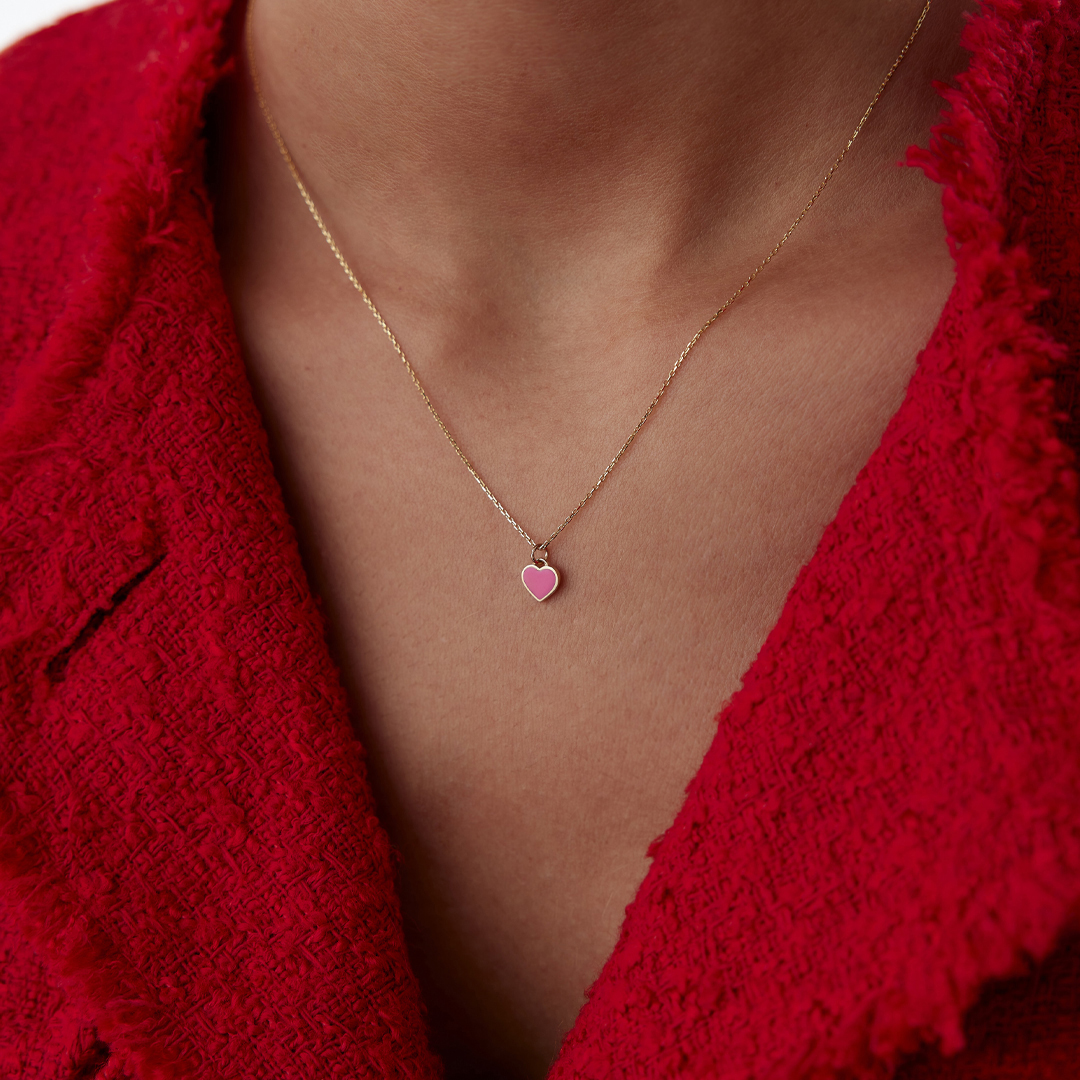 Pembe Kalp Kolye - 2