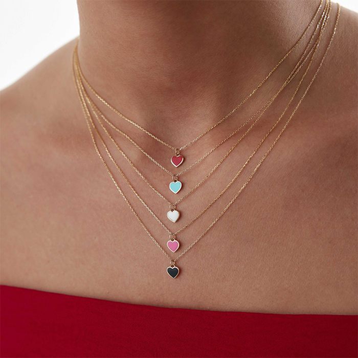 Pembe Kalp Kolye - 3