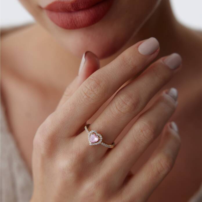 Pembe Kalp Yüzük - 1