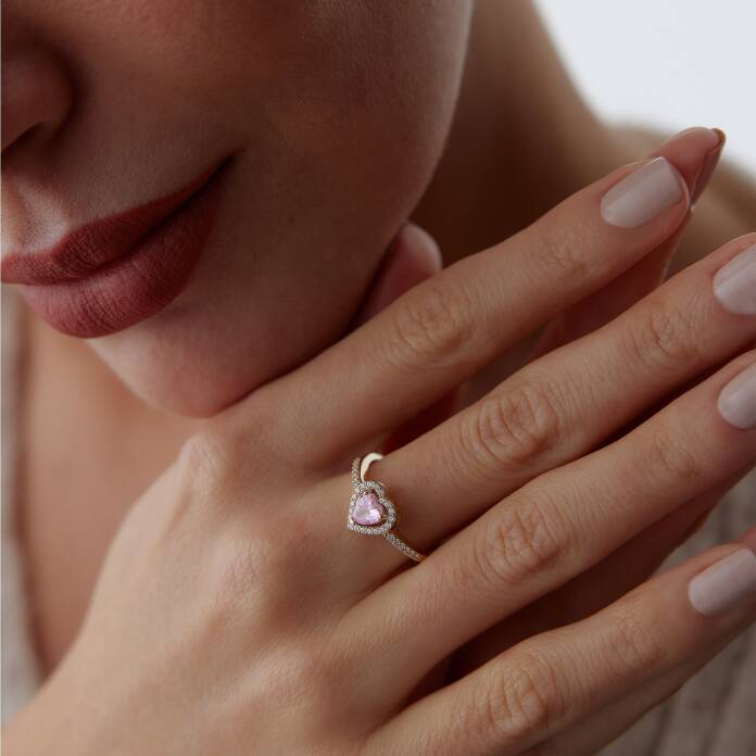 Pembe Kalp Yüzük - 2