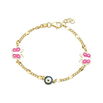 Pembe Kanatlı Kelebek Çocuk Bilekliği - Melike