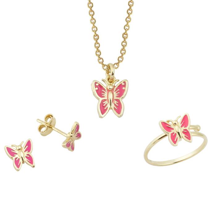 Pembe Kelebek Çocuk Seti - 1