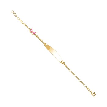 Pembe Kelebekli Çocuk Künyesi - Melike