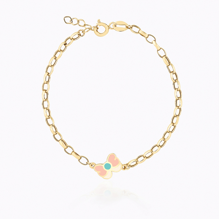 Pembe Mineli Fiyonk Çocuk Bilekliği - Melike