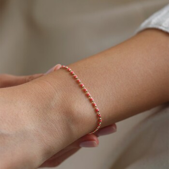 Pembe Mineli Golf Bileklik - Cemart