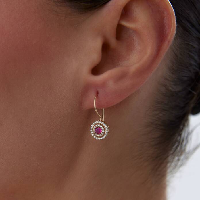 Pembe Sallantılı Küpe - 1