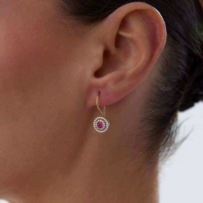 Pembe Sallantılı Küpe - 2