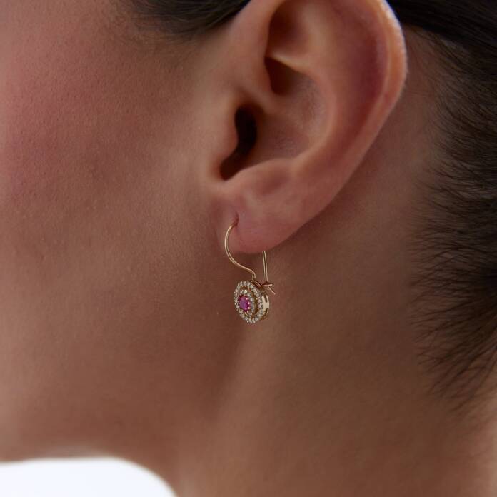 Pembe Sallantılı Küpe - 3