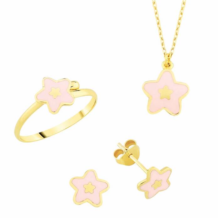 Pembe Yıldızlı Çocuk Seti - 1
