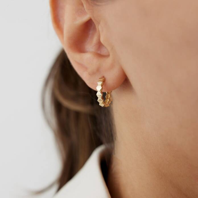 Petek Model Halka Küpe - 1