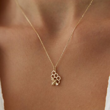 Petek Yapan Arı Kolye - Alen