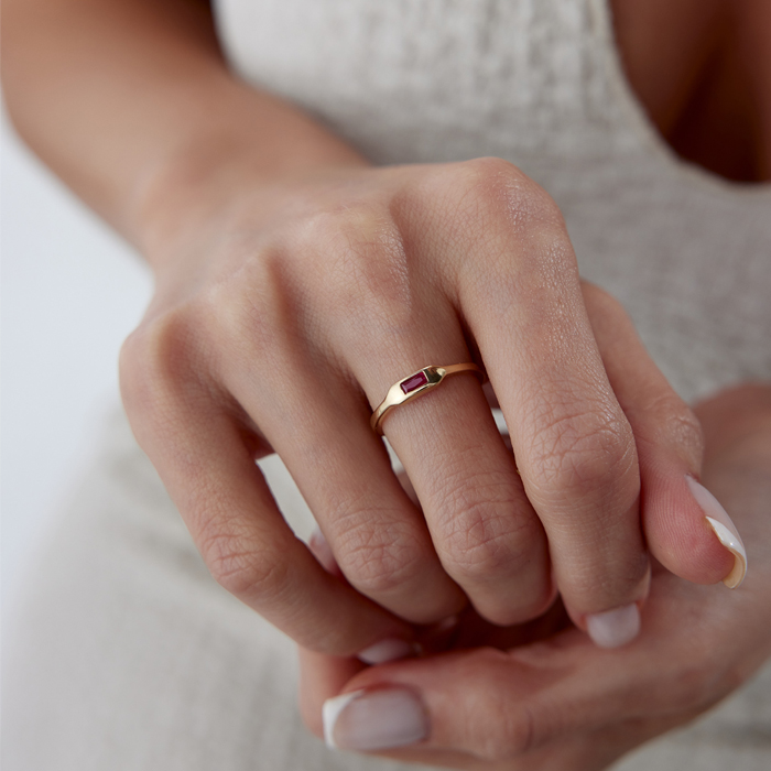 Pink Astra Yüzük - Rayna (1)