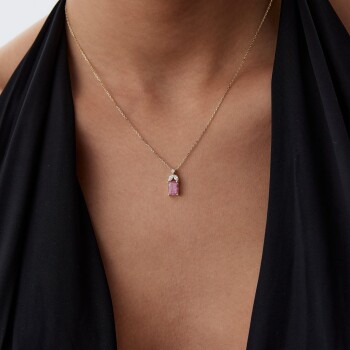 Pink Baget Kolye - MİST