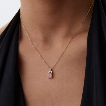 Pink Baget Kolye - MİST (1)