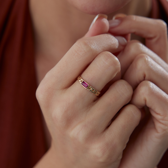 Pink Bright Yüzük - Rayna