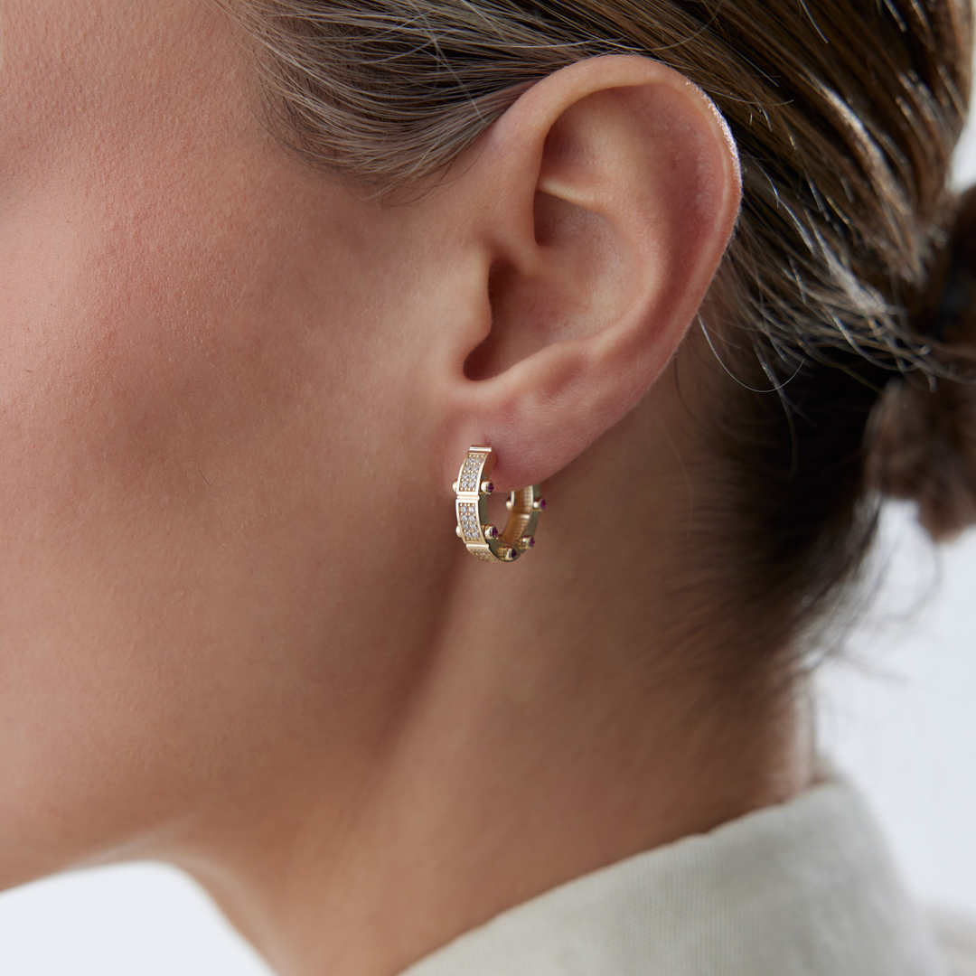 Pink Çark Küpe - 1