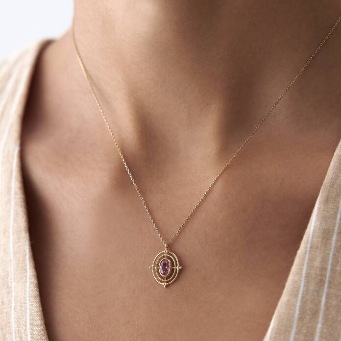 Pink Compass Kolye - 2