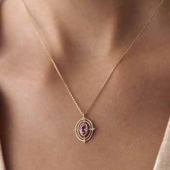 Pink Compass Kolye - 3