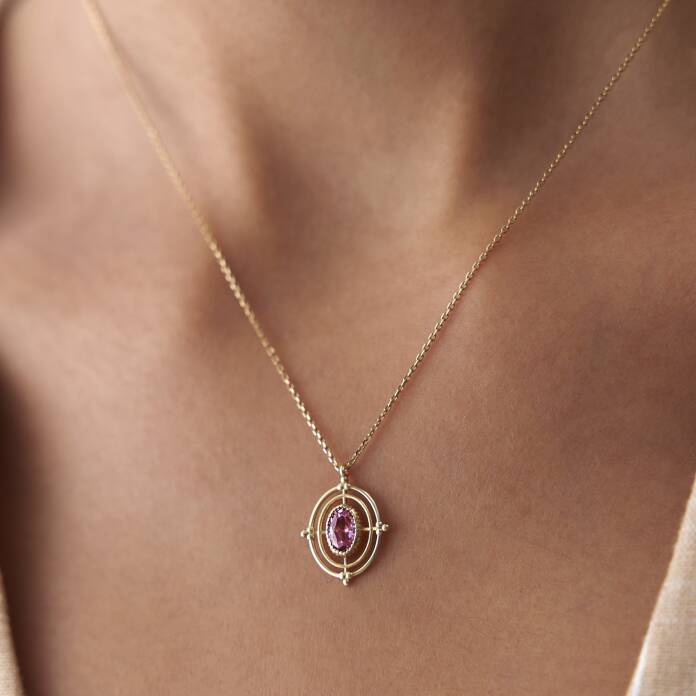 Pink Compass Kolye - 3