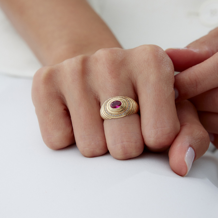 Pink Cosmos Yüzük - Cemart