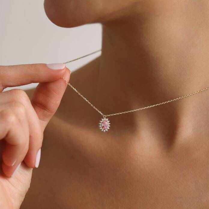 Pink Elisa Kolye - 1