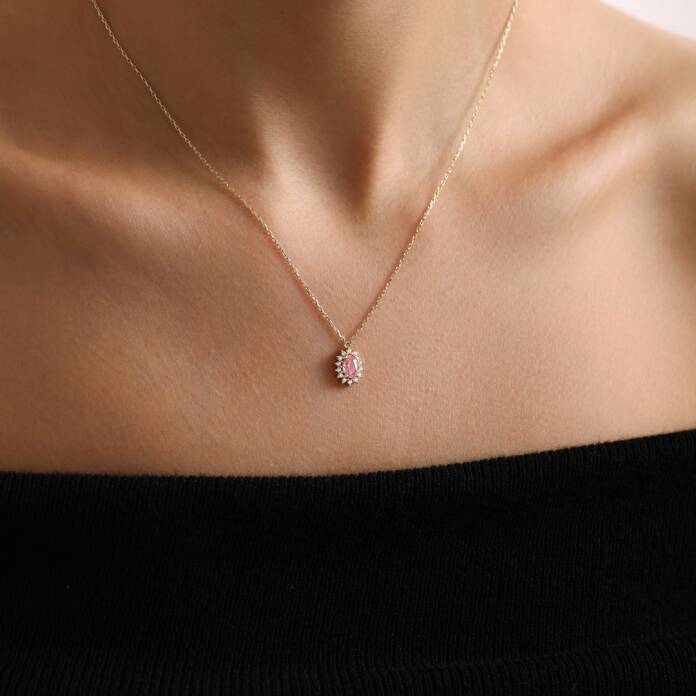 Pink Elisa Kolye - 2