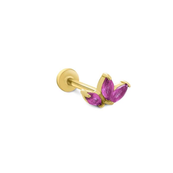 Pink Lotus Tragus Piercing - 1