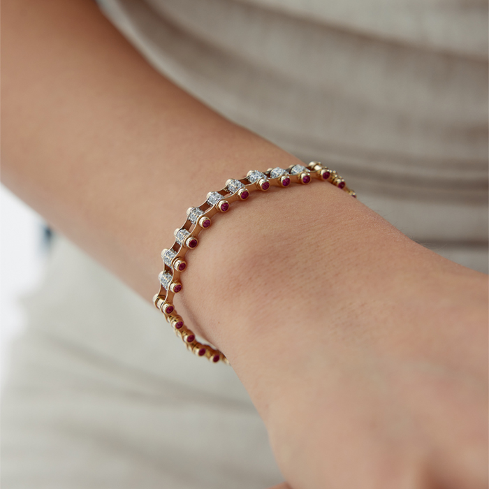 Pink Stone Stairs Bileklik - 3