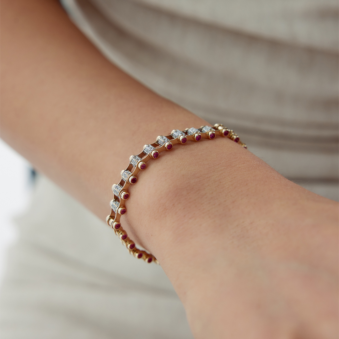 Pink Stone Stairs Bileklik - 3