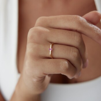 Pink Stripe Yüzük - Nüans (1)