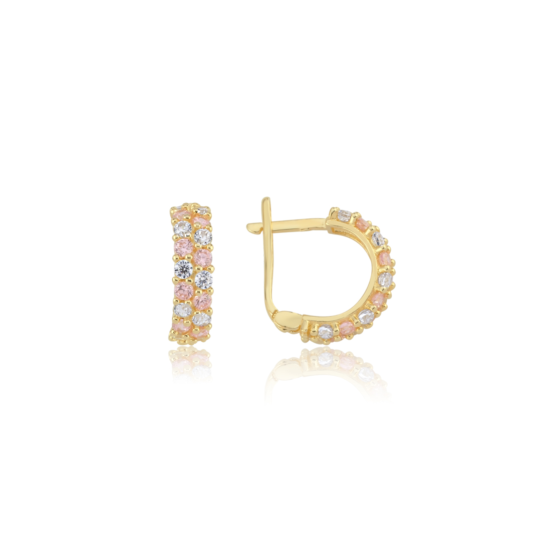 Pink & White Çocuk Küpesi - 1