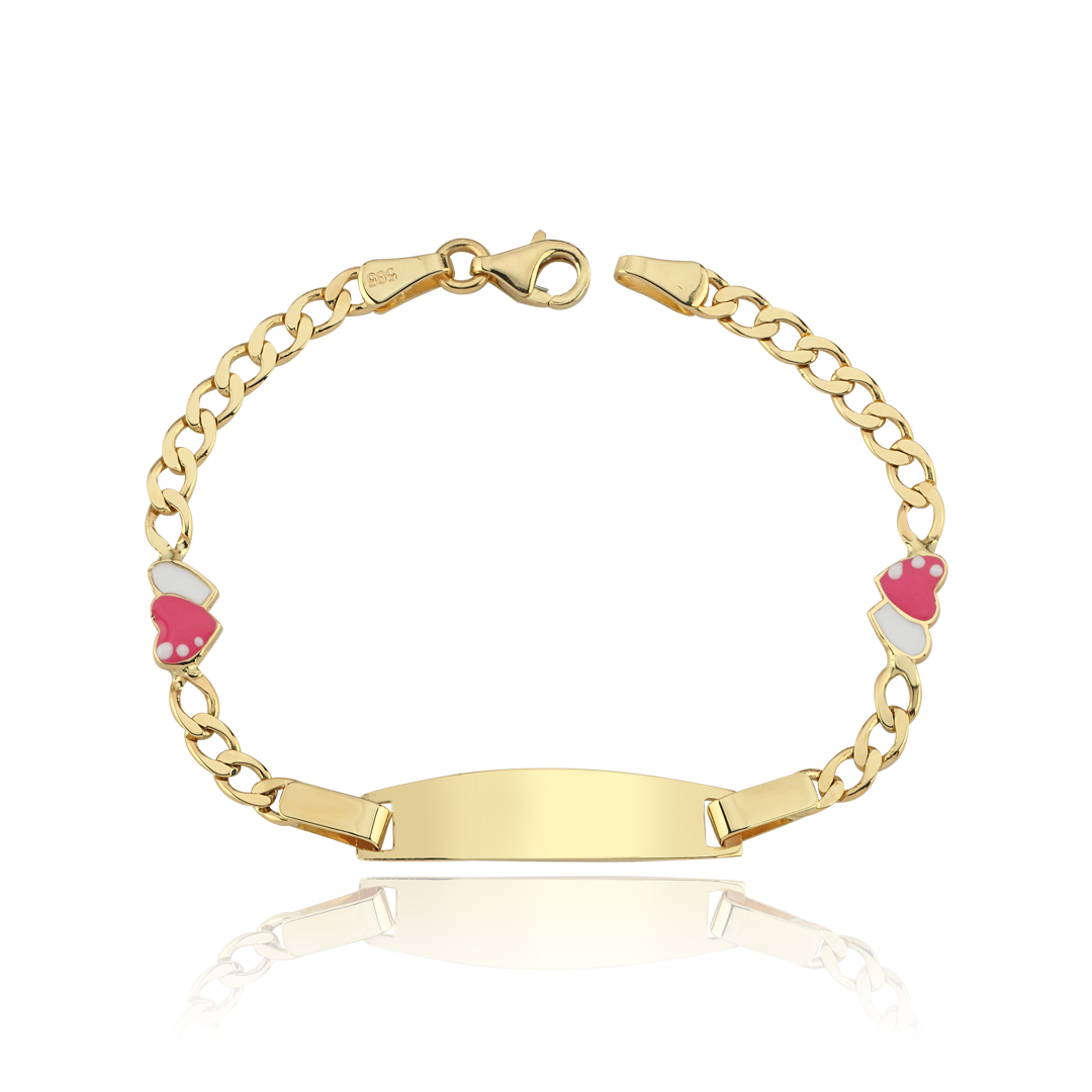 Pink & White Kalp Bebek Künyesi - 1