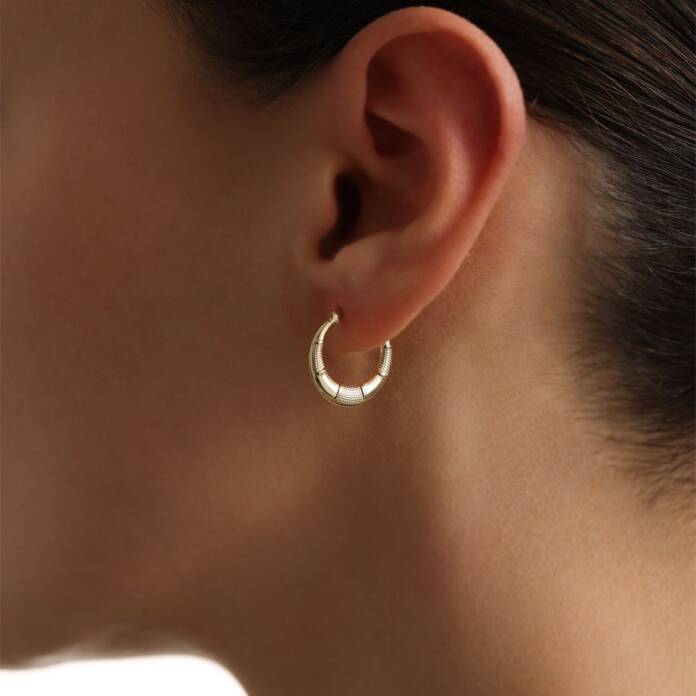 Piramit Kalemli Halka Küpe - 1