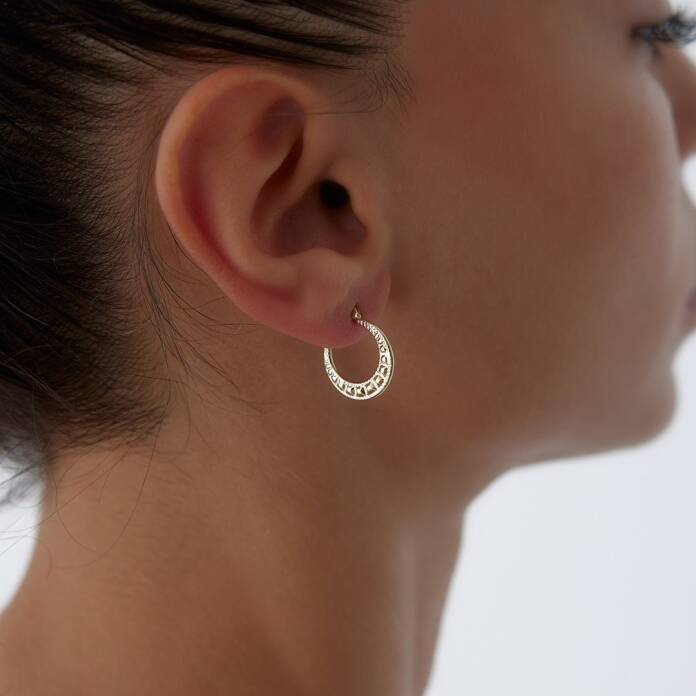 Piramit Nite Halka Küpe - 1