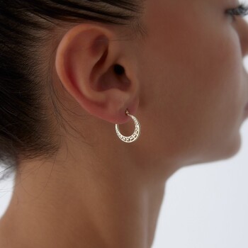 Piramit Nite Halka Küpe - Koçak