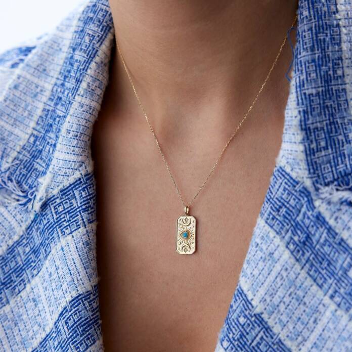 Plaka Göz Gündüz Gece Kolye - 1