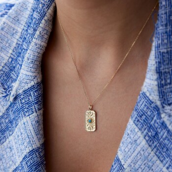 Plaka Göz Gündüz Gece Kolye - 3