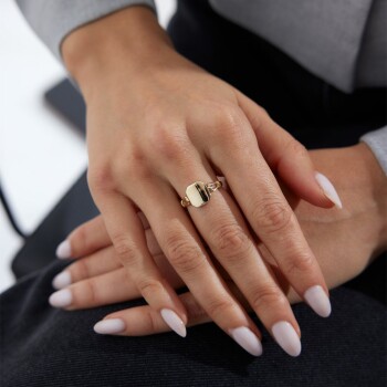 Plaka Harf Yüzük - Rayna (1)