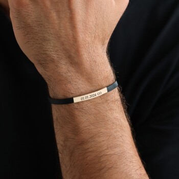 Plaka Rubber Erkek Bileklik - Koçak (1)