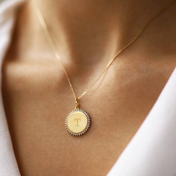 Plakalı Taşlı Kolye - 1