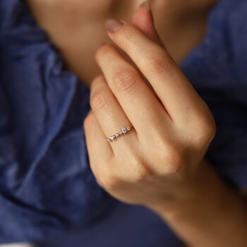 Point & Baget Taşlı Yüzük - Alen