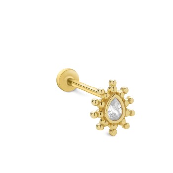 Point Frame Damla Tragus Piercing - Alen