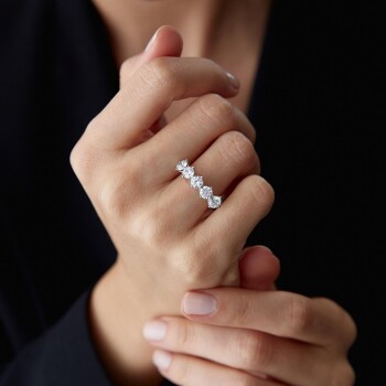 Point Tırnak Beştaş Yüzük - Oragold Orhan